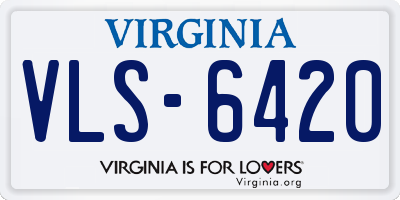 VA license plate VLS6420