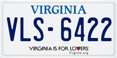 VA license plate VLS6422