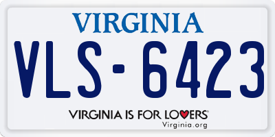 VA license plate VLS6423