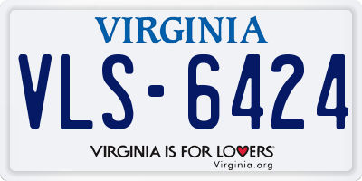 VA license plate VLS6424