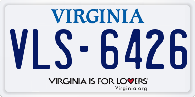 VA license plate VLS6426