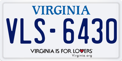 VA license plate VLS6430