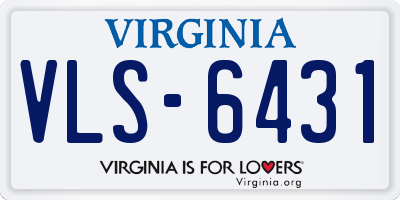 VA license plate VLS6431