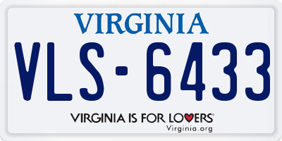 VA license plate VLS6433