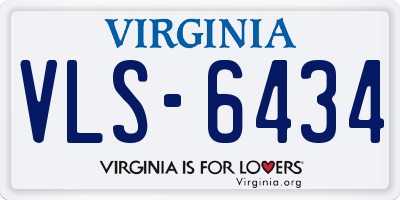 VA license plate VLS6434