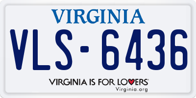 VA license plate VLS6436