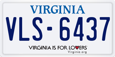 VA license plate VLS6437