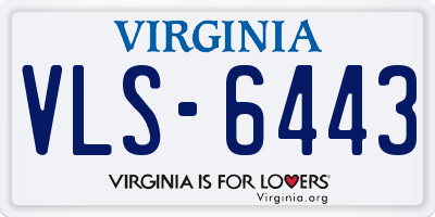 VA license plate VLS6443