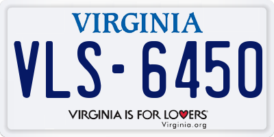 VA license plate VLS6450