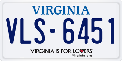 VA license plate VLS6451
