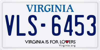 VA license plate VLS6453