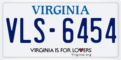 VA license plate VLS6454