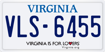 VA license plate VLS6455