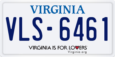 VA license plate VLS6461
