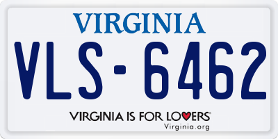 VA license plate VLS6462