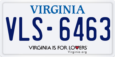 VA license plate VLS6463