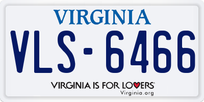 VA license plate VLS6466