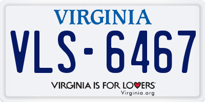 VA license plate VLS6467