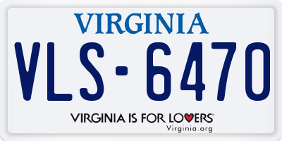 VA license plate VLS6470