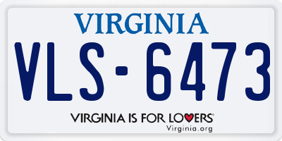 VA license plate VLS6473