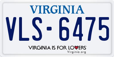 VA license plate VLS6475