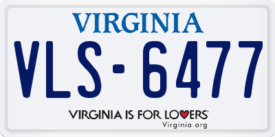 VA license plate VLS6477