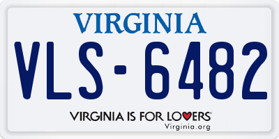 VA license plate VLS6482