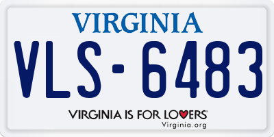 VA license plate VLS6483