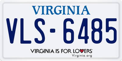 VA license plate VLS6485