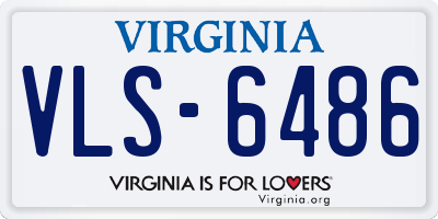 VA license plate VLS6486