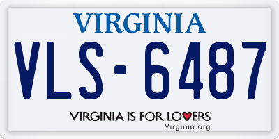 VA license plate VLS6487