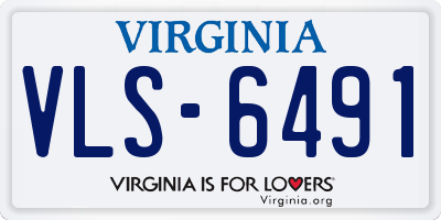 VA license plate VLS6491