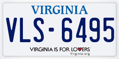 VA license plate VLS6495