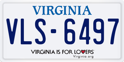 VA license plate VLS6497