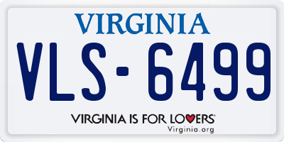 VA license plate VLS6499