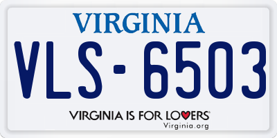 VA license plate VLS6503