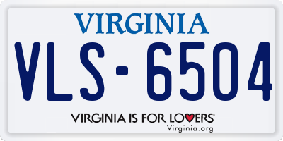 VA license plate VLS6504