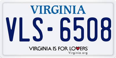 VA license plate VLS6508