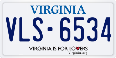 VA license plate VLS6534