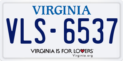 VA license plate VLS6537