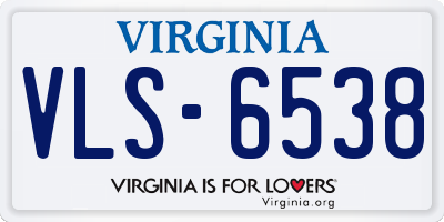 VA license plate VLS6538