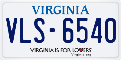 VA license plate VLS6540