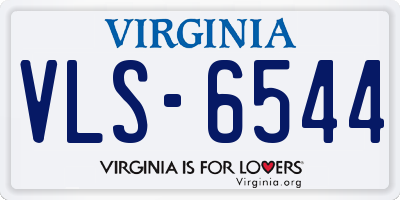 VA license plate VLS6544