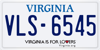 VA license plate VLS6545