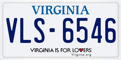 VA license plate VLS6546