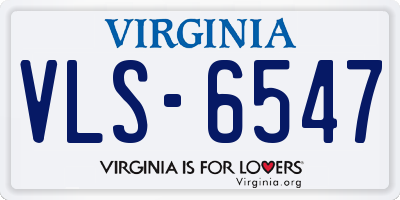 VA license plate VLS6547