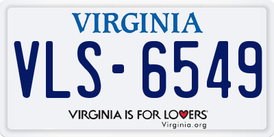 VA license plate VLS6549