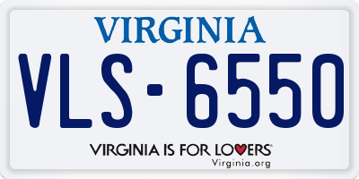 VA license plate VLS6550