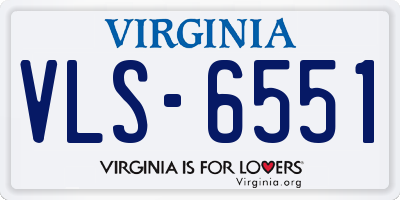 VA license plate VLS6551