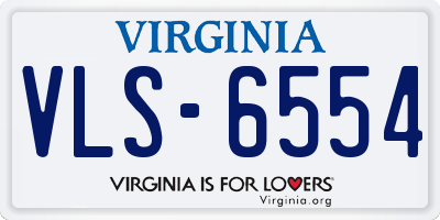 VA license plate VLS6554